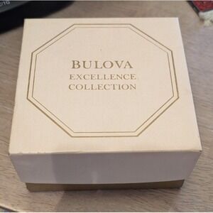 Bulova Excellence Collection Watch Box EMPTY    Cream/Gold